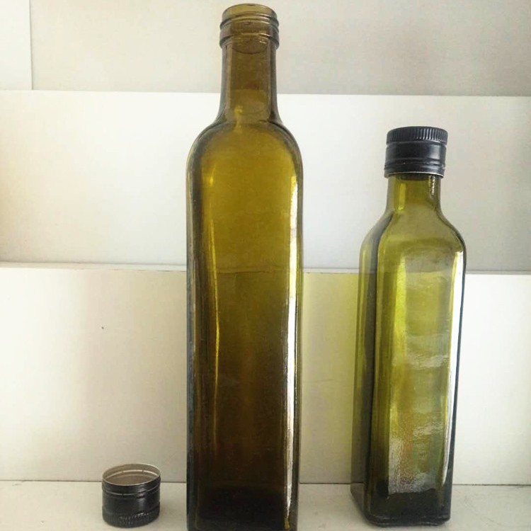厂家现货直销500毫升墨绿色橄榄油玻璃瓶高档玻璃瓶橄榄油欢迎新