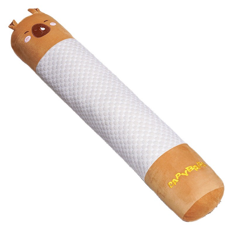 Almohada Cilíndrica de Capibara de Terciopelo y Algodón PP Suave para Cama image 5