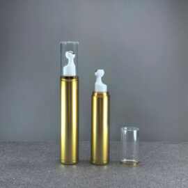 厂订 高级眼霜瓶化妆品瓶15ML-20g滚珠瓶电镀仿亚克力按压式