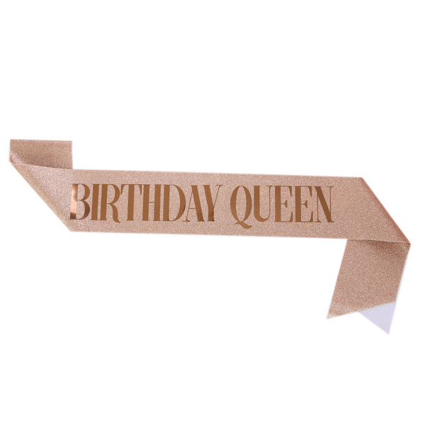 Cross-border birthday party glitter shoulder strap etiquette belt…