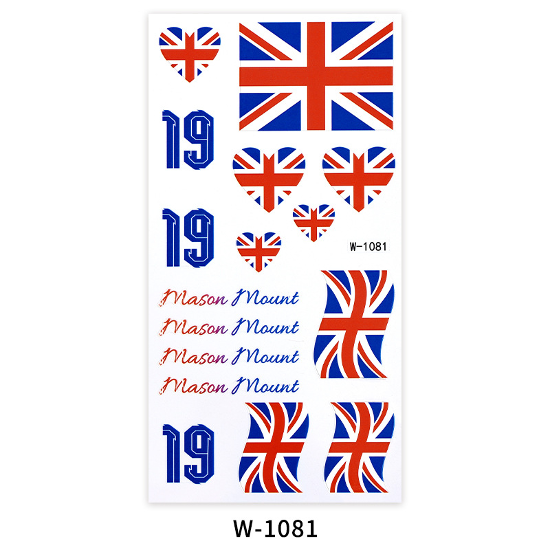 Cross-border 2022 Copa del Mundo tema tatuaje pegatinas impermeable Bandera Nacional niños dibujos animados tatuaje pegatinas tatuaje