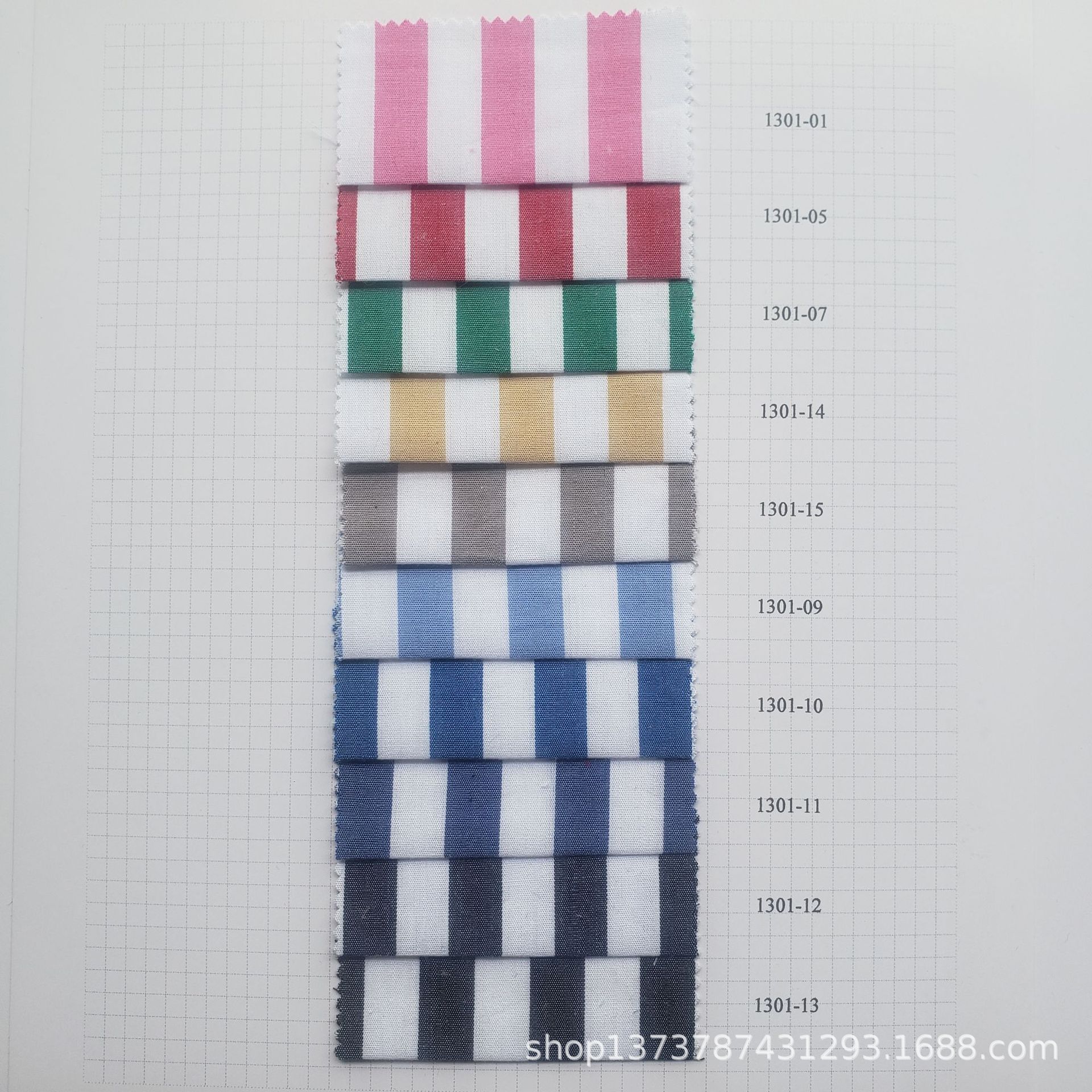 Ready Stock Supply of Cotton Striped Shirt Fabric, Casual Yarn-Dyed Stripes, Men's and Women's Spring and Summer Clothing Shirt Fabric