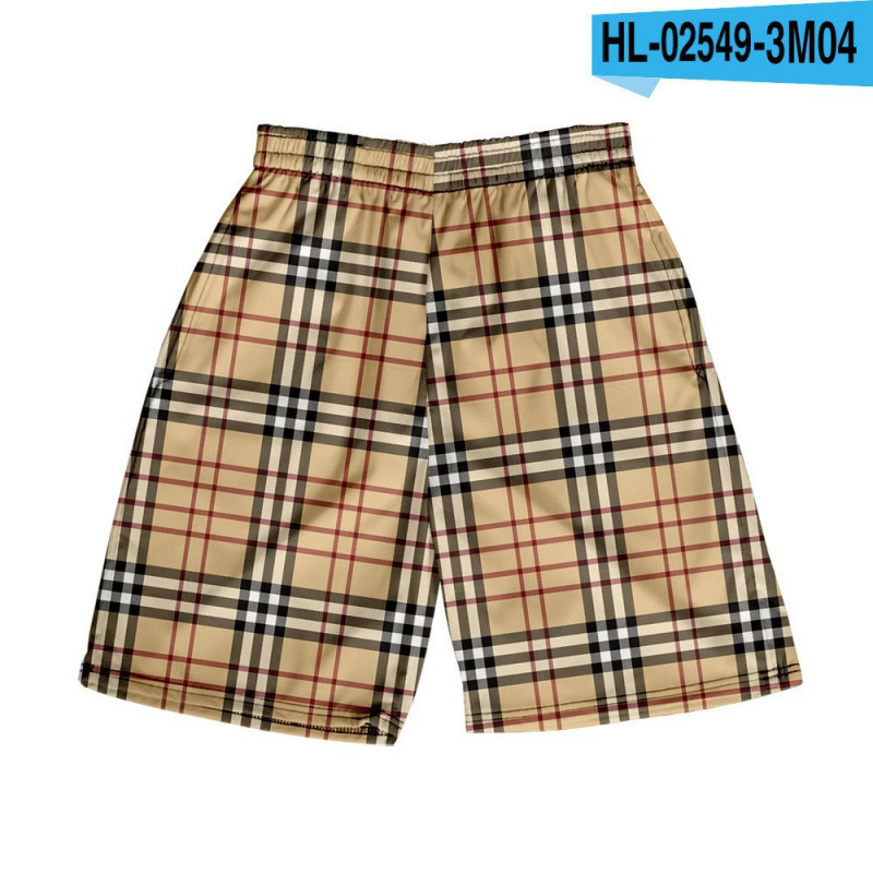 2025 Spring/Summer Men's Hawaiian Casual Plaid Shorts European and American Style Casual Beach Shorts Casual Shorts