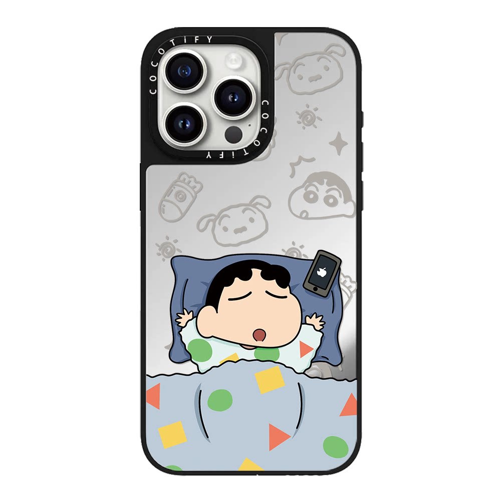C家可爱睡觉蜡笔小新适用苹果17/16pro手机壳iphone15日系12搞怪