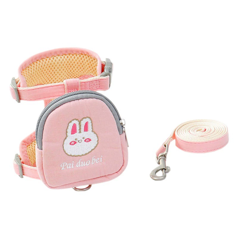 Кошка Собака Нагрудный Ремень Цепь Собака Ходьба Веревка Анти-ломающая Кошка Веревка Тедди Горький Медведь Выходя Маленький Рюкзак Тяговая Веревка