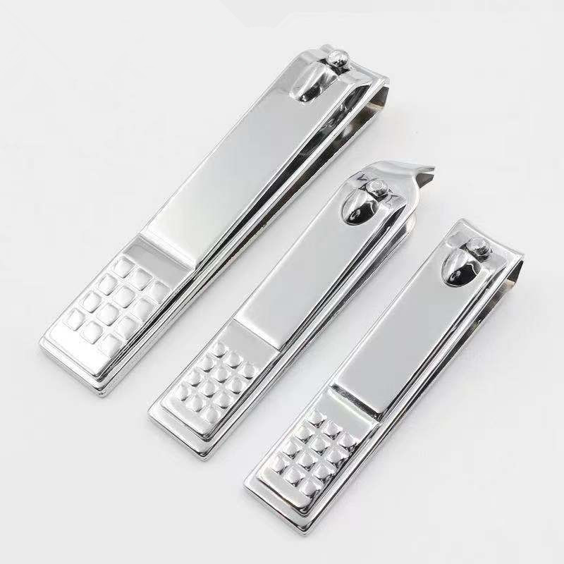 Source manufacturers wholesale carbon steel nail clippers three-piece set of large small size beveled nail clippers portable nail clippers suit