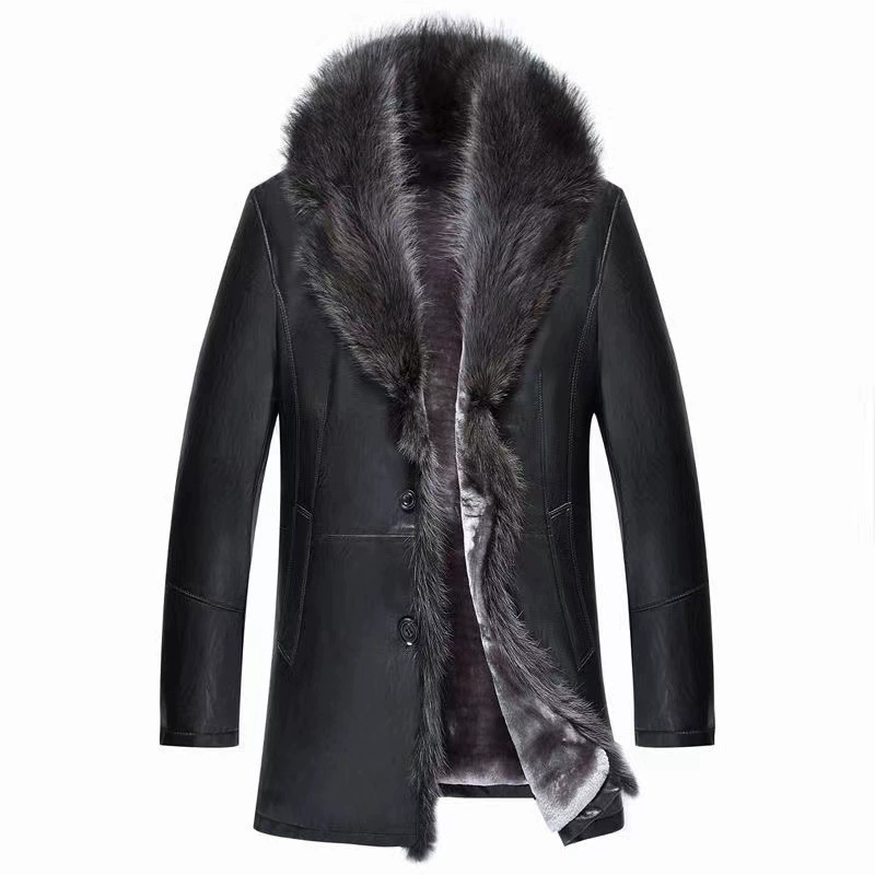 Haining мужская кожаная шкура овчинная шкура меха