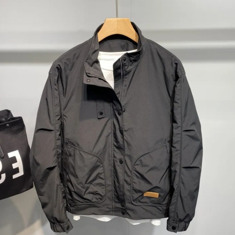 Hombres 2025 primavera nuevo estilo casual top ins ropa de trabajo de moda chaqueta de cuello alto exterior moda masculina estilo Hong Kong chaqueta de hombre