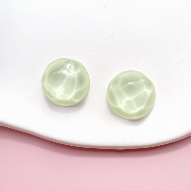 水の波紋ラウンド樹脂靴バックルアクセサリー幾何学的な半円透明パッチ diy 手作りアクセサリー材料|undefined