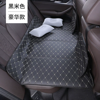 for Car Use, Vehicle-mounted inflatable bed - black-gold-large-2-storage-bags-2-inflatable-pillows80128cm