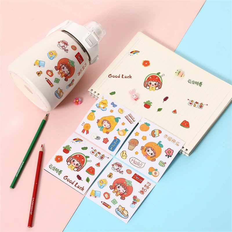 Оригинальная наклейка милый мультфильм наклейка с фруктами термос чашка чая с молоком чашка DIY Наклейка ручная учетная запись оптом