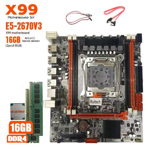 全新X99台式机电脑DDR3主板2011针支持RECC服务器内存支持2673V3