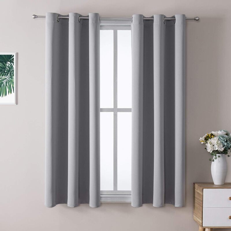 Chrisdowa Blackout Curtains with Grommets Suitable for Bedroom and Living Room - 2 Panels for Thermal Insulation and Room Darkening