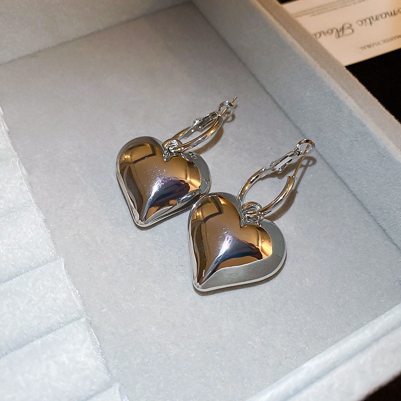Nicho de diseño de plata amor geometría bola aguja de plata pendientes transfronterizos venta caliente minimalista viento frío fábrica de alto nivel image 40