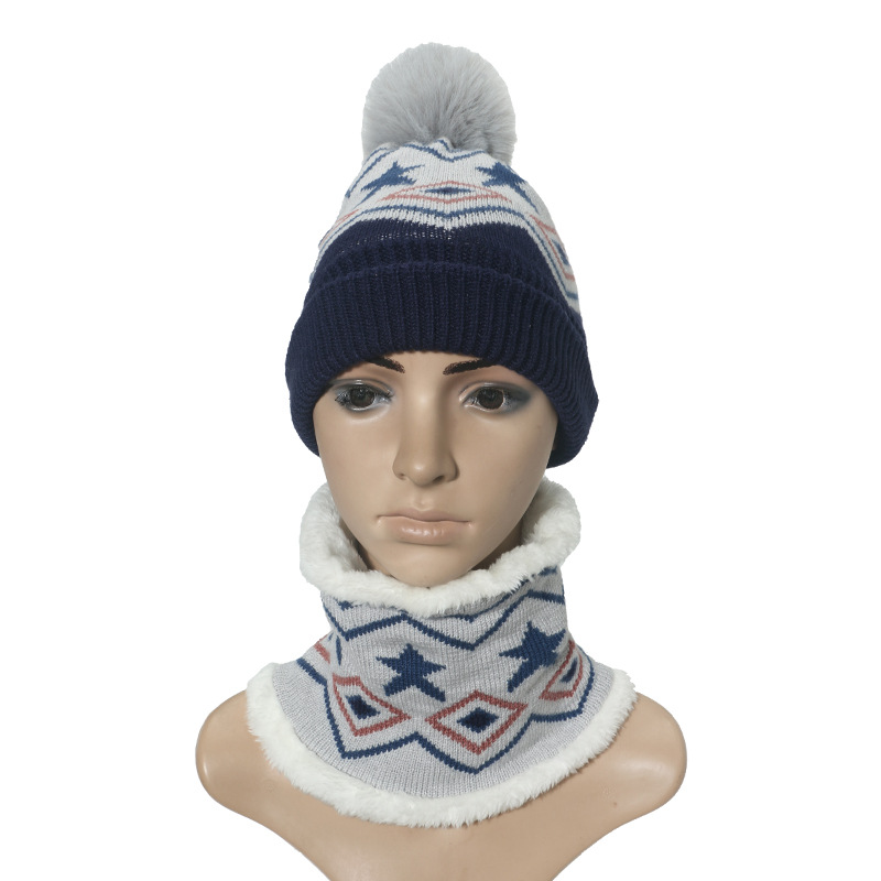 Enfants Mode Treillis Pompons Bonnet De Laine display picture 3