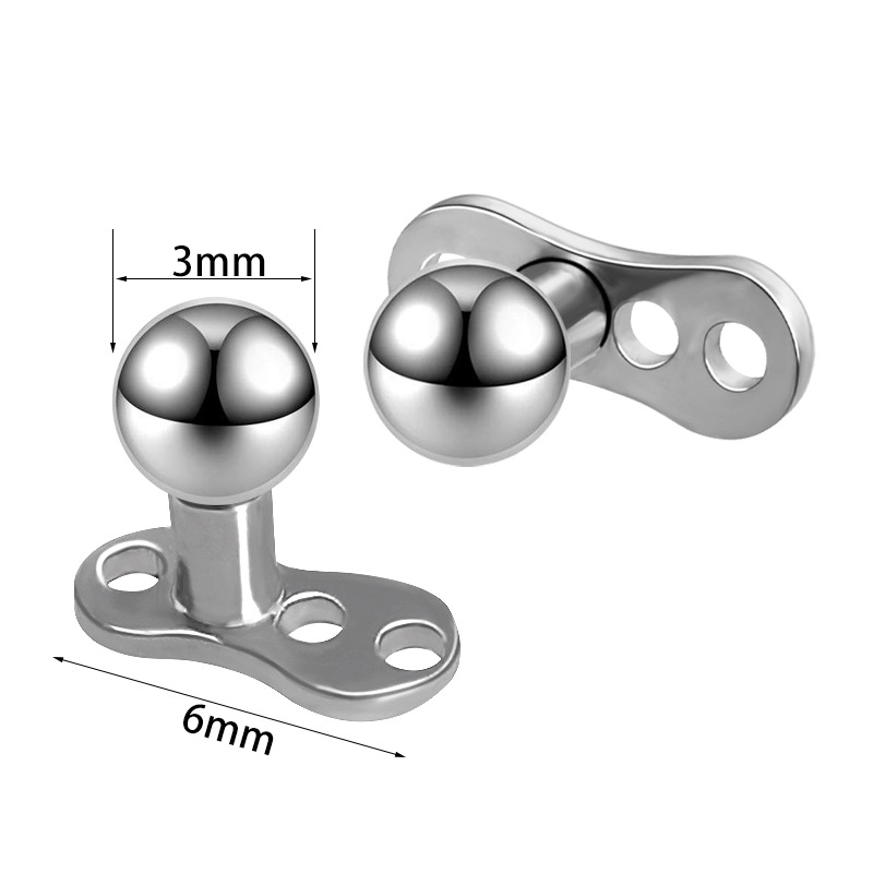 G23 Titanium Round Head Clavicle Piercing Nail Microdermal Surface Anchor Body Jewelry detail image 7