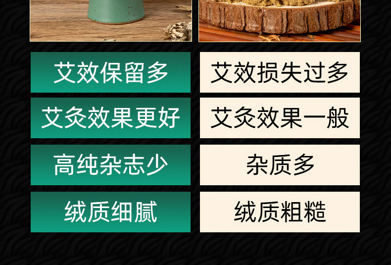 Five Year Aged Moxa Wool 50:1 Ai Rong Golden Moxa Floss 500g Bulk for Moxibustion Sticks and Cones quality and texture