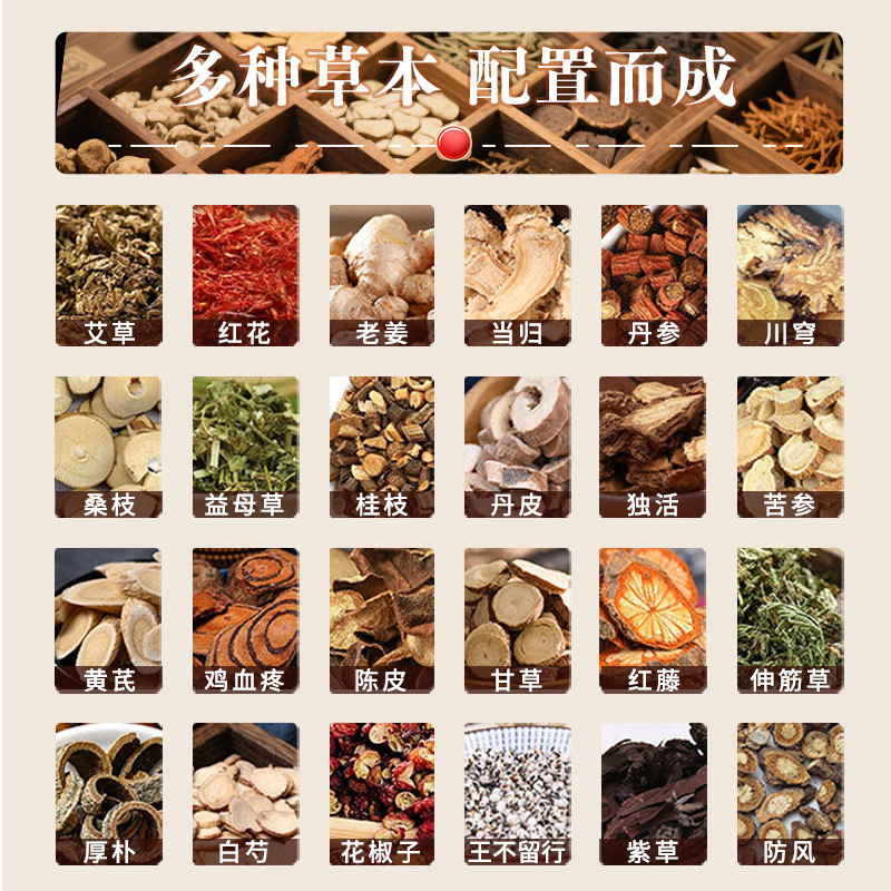 足湯パック三十六味（艾草、花椒、生姜）足湯薬パック、白雲山花城足湯粉、足湯丸薬卸売|undefined