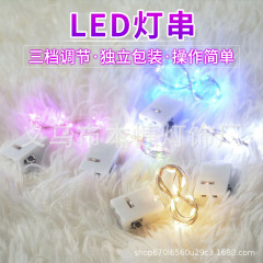 Led小さなカラーライトフラッシュライト満天の星電池銅線ランプ装飾雰囲気花束誕生日プレゼントケース