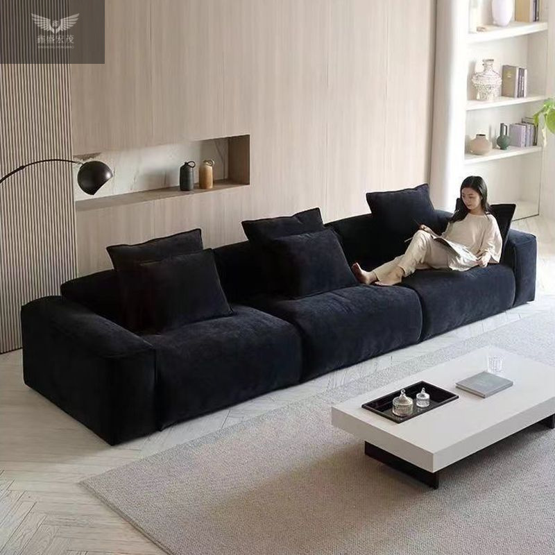 Nuevo sofá Schneier italiano minimalista sala de estar pequeña línea directa moderna simple ligera sofá de tela roja de lujo