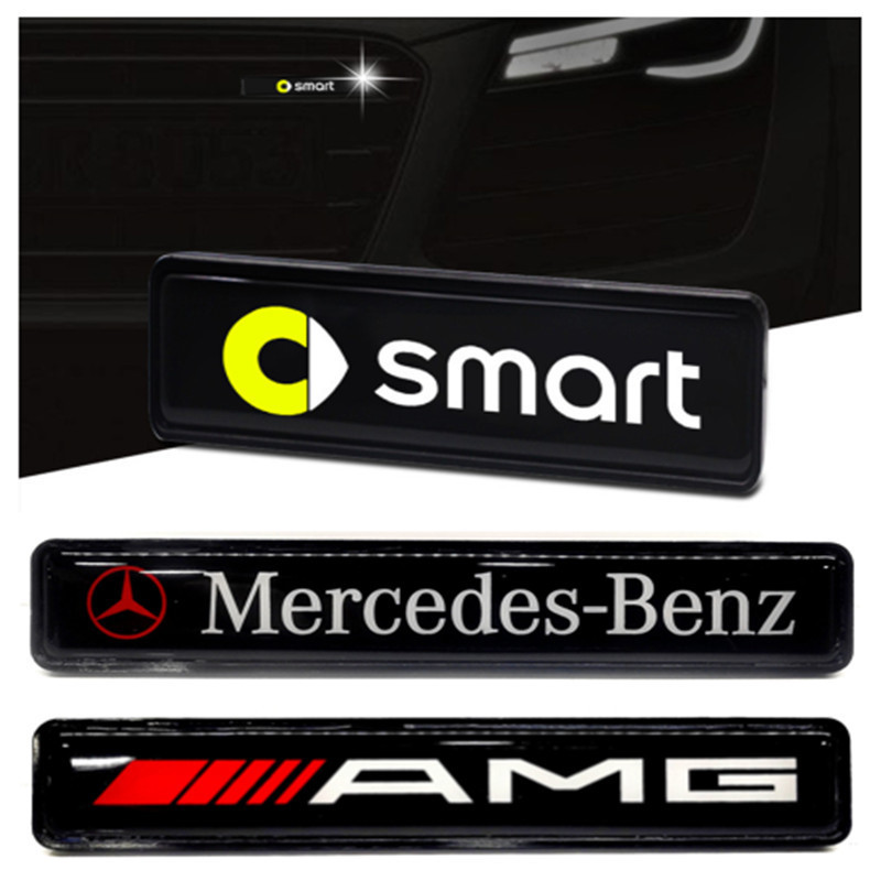 Aplicable a la luz del logotipo del coche de Mercedes-Benz AMG Luz de malla media luminosa LED inteligente GLA Clase E Clase S Clase C modificación
