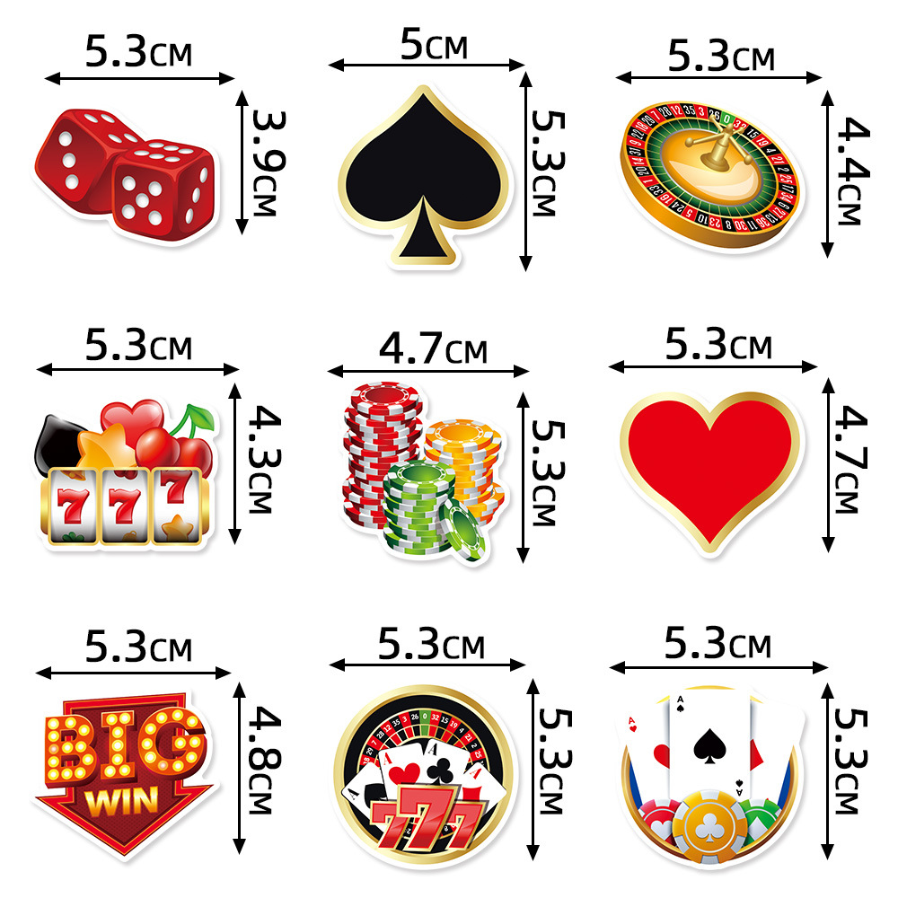 Nuevos productos transfronterizos de decoración de pastel de fiesta plug-in de entretenimiento temático de póker de corazón de桃 tarta de decoración de tarjetas