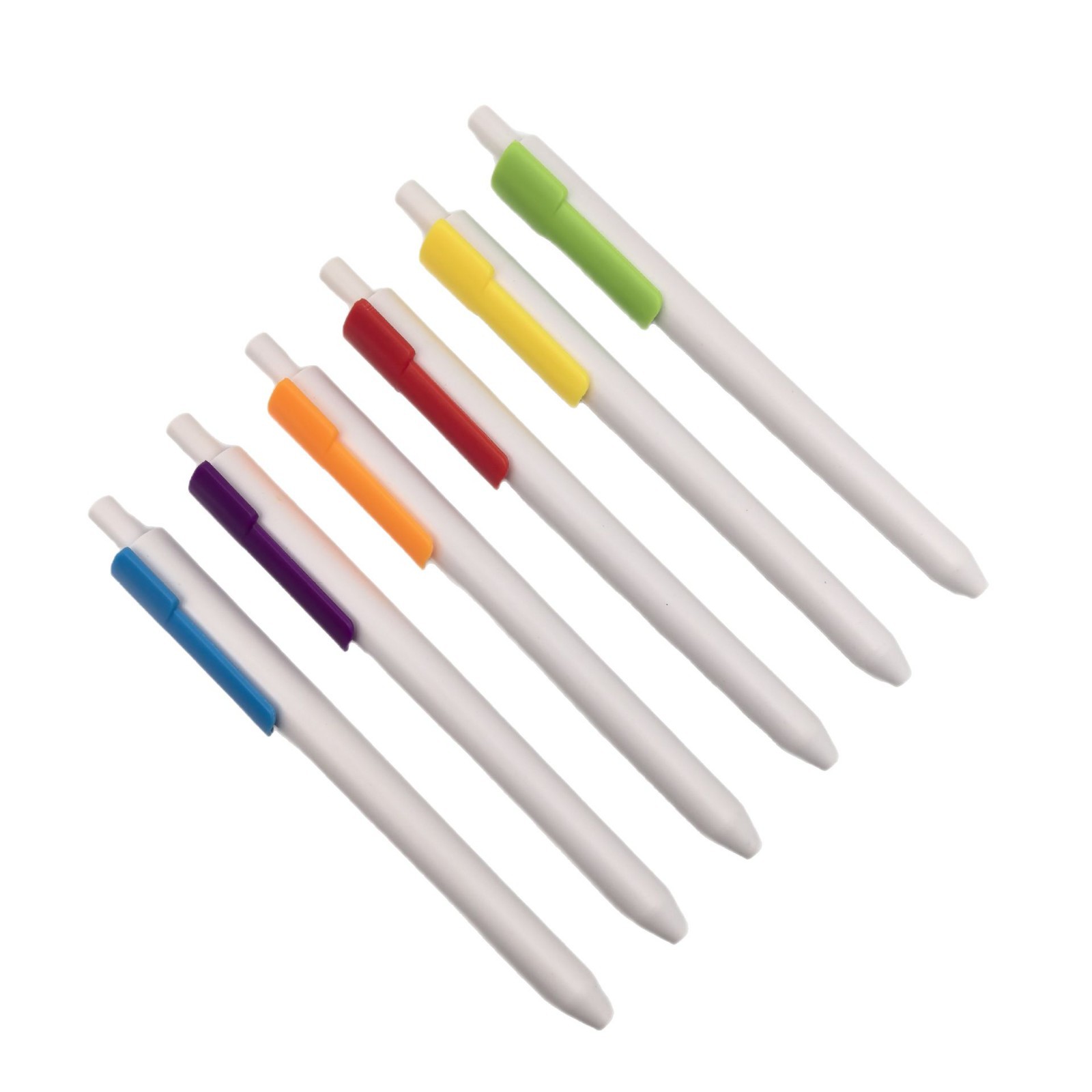 Pequeña cantidad mayorista de bolígrafo de plástico pulsante color caramelo código QR bolígrafo de color claro QR personalizado bolígrafo de código QR