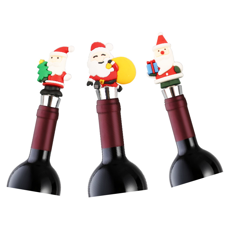 Christmas Cute Cartoon Pvc Aluminium Alloy Wine Stopper 1 Piece display picture 2