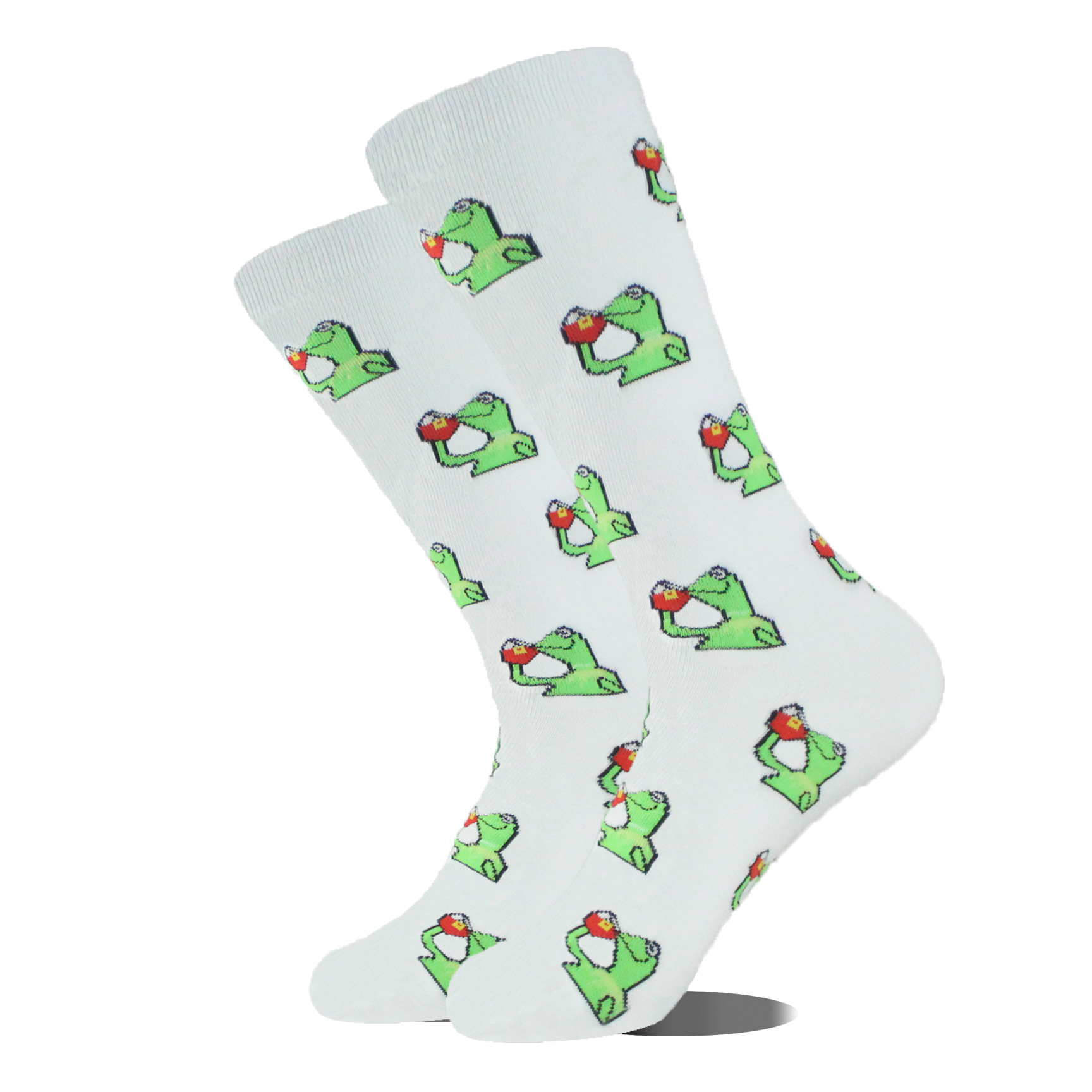 Caliente nuevo comercio exterior transfronterizo calcetines de algodón derechos de autor animal serie marea calcetines mediados de la pantorrilla tallas grandes calcetines de los hombres fábrica calcetines al por mayor