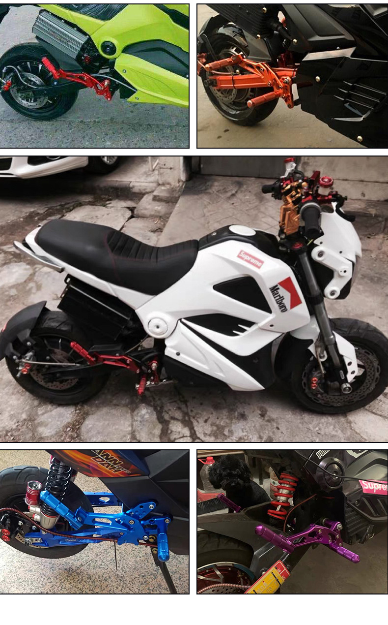 Monkey Electric Scooter M3/M5 Foot Pedal Footrest Electric Motorcycle Little Monkey Doll Modified Front and Rear Aluminum Alloy Pedals
