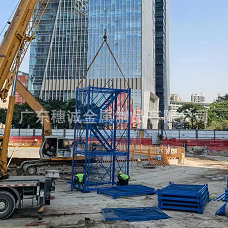 安全梯笼 施工桥梁建筑组装工地梯笼组合框架式护笼厂家 安全爬梯