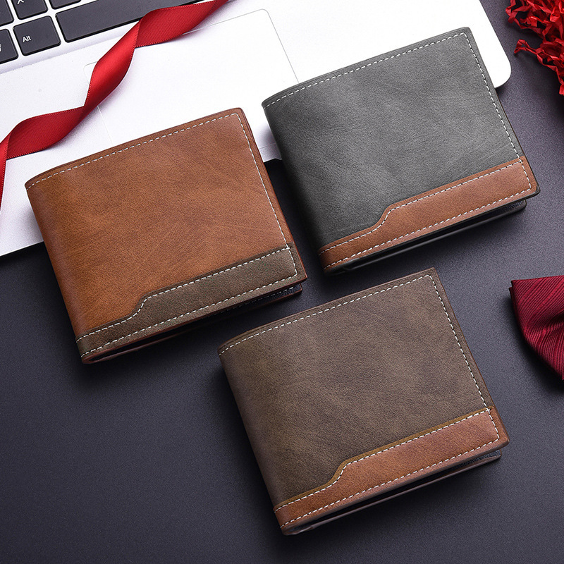 Men's Wallet Horizontal Style 80% off Pu Leather Wallet with Contrasting Colors and Multiple Card Slots European and American Style Horizontal Retro Leather Bag Men's Wallet Horizontal Style 80% off Pu Leather Wallet with Contrasting Colors and Multiple Card Slots European and American Style Horizontal Retro Leather Bag