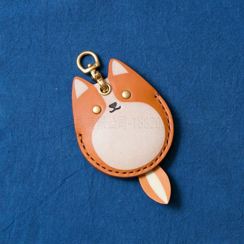 Airtags трекер кожаный защитный чехол Портативный Анти-потерянный локатор чехол для хранения милый брелок с животными