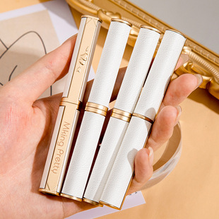 Small White Leather Small Tube Lipstick Gilt Lambskin Lipstick Lipstick Velvet Matte Semi-Matte Student Dropshipping