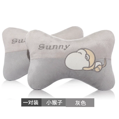 Headrest | Car Cervical Spine Pillow - headrest-little-monkey-gray-pair