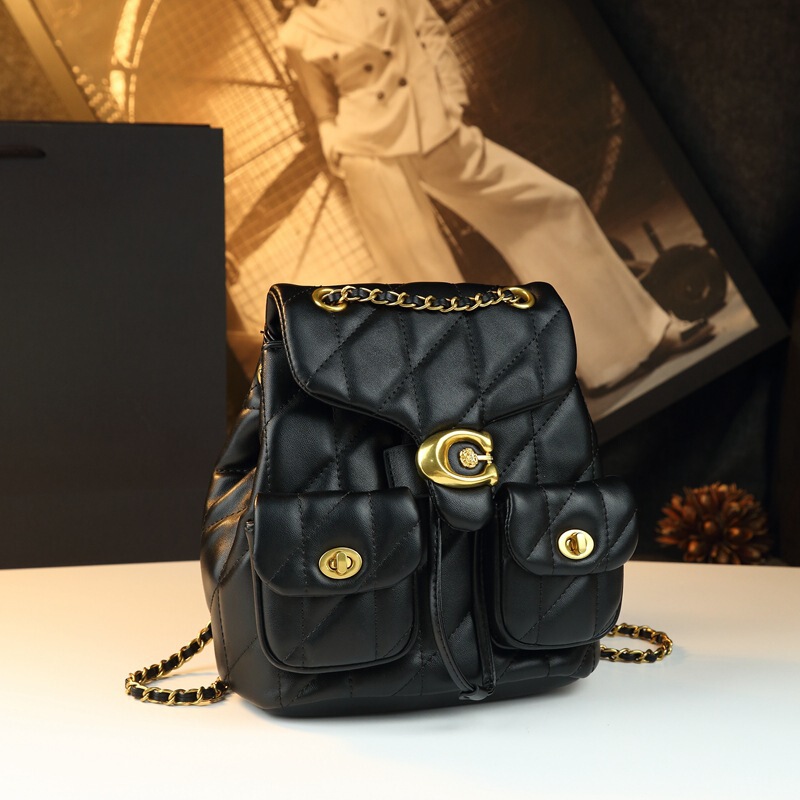 High-End Design Quilted Quilted Leather Backpack Commuter Fashion Travel Small Fragrance Handbag High-End Design Quilted Quilted Leather Backpack Commuter Fashion Travel Small Fragrance Handbag