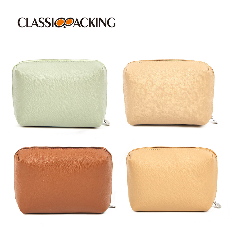 Bolsa de cosméticos cuadrada de mano de color claro simple, bolsa de almacenamiento de cosméticos, bolsa de lavado impermeable de almacenamiento de viaje, se puede agregar logotipo