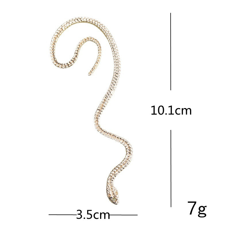 Wholesale Jewelry Fashion Snake Metal Artificial Diamond Plating Inlay Ear Clips display picture 1