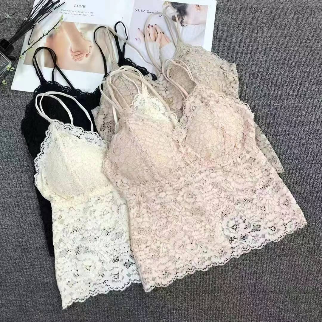 Nueva sensación de encaje de alta calidad, chaleco de dama sin anillo de acero, bra de yoga, ropa interior deportiva, mujer al por mayor