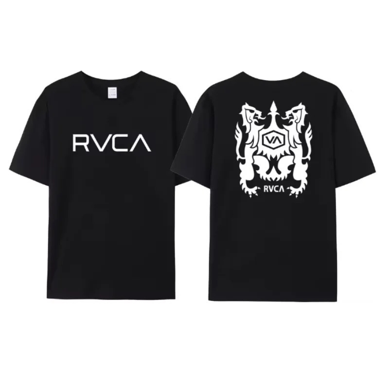 【Cross-Border European Size】100% Cotton Rvca t Shirt Men Women the Balance