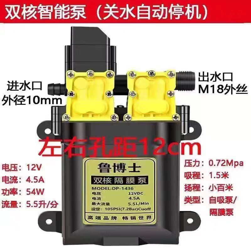 卸売り12Vダイヤフラムポンプ知能高圧自吸大電力打薬機モーター農業用電動噴霧器ポンプ|undefined
