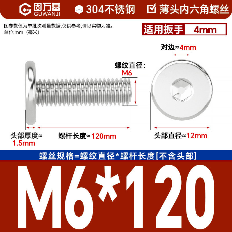 304 M6*120
