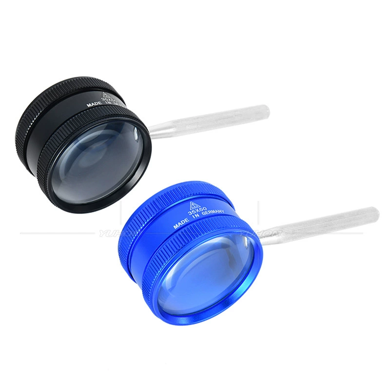 Портативная оптическая линза HD 35x50 мм антикварные украшения Нефритовая Марка каллиграфия и идентификация живописи 35-кратное увеличительное стекло