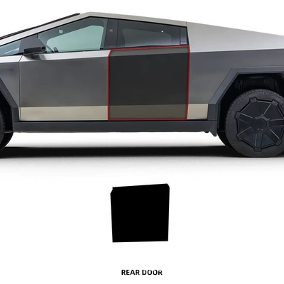 Car paint protective film Car Cybertruck Protective Film - single-rear-door-tpu-transparent-protective-film-tesla-cybertruck