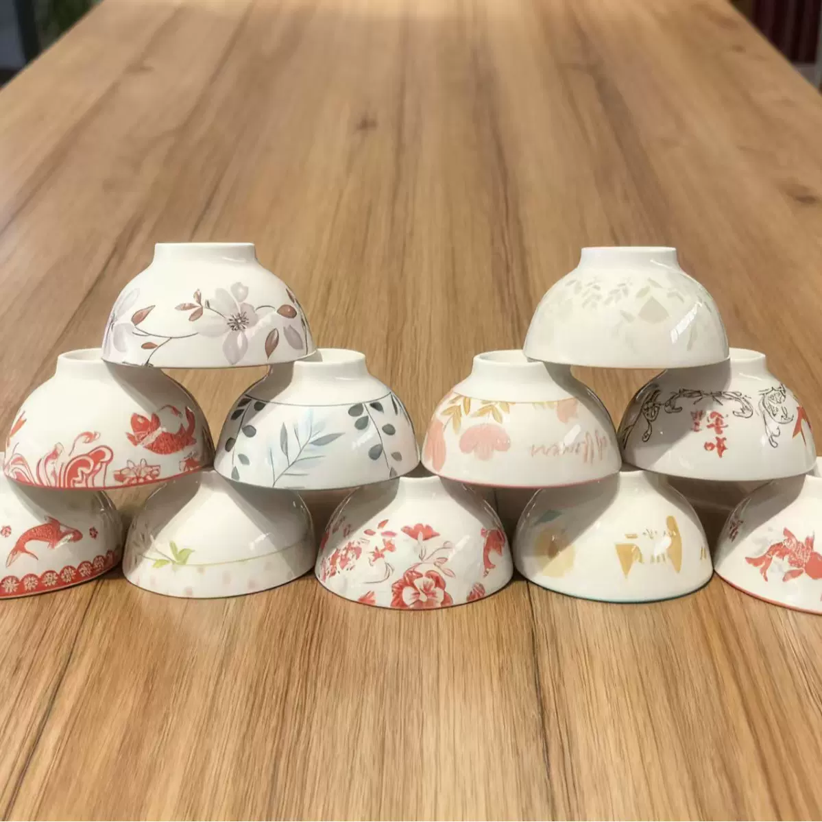 厂家批发优级4.6直口碗米饭碗花色多可选