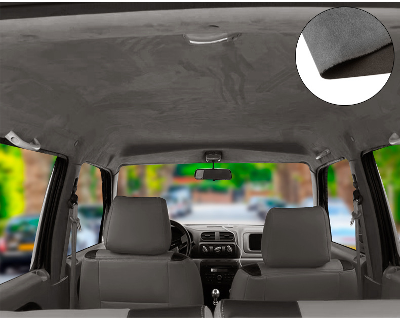 Car Ceiling Cloth Repair Deerskin Velvet Interior Fabric Modification Ab Column Seat Leather Renovation Suede Cloth Wholesale