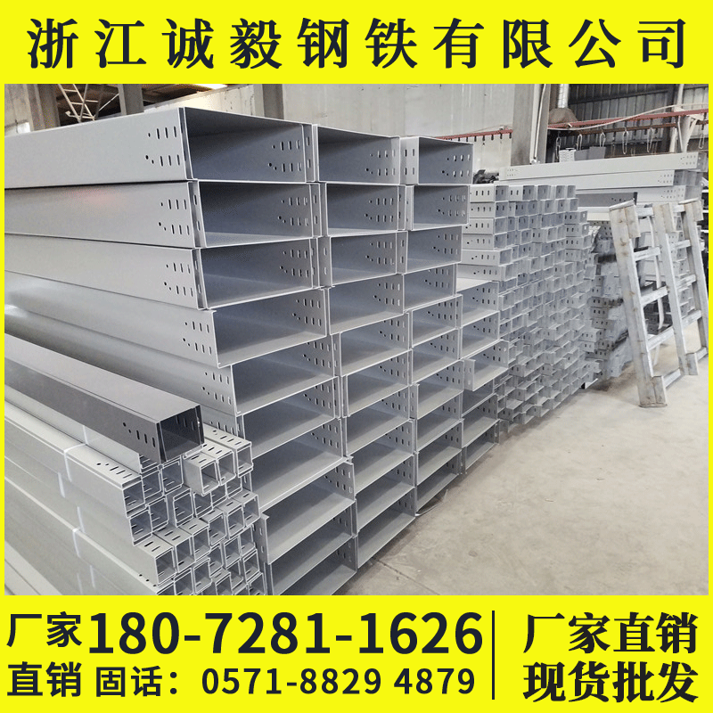 浙江 金属槽式线槽 喷涂喷塑 镀锌桥架 防火桥架  定制尺寸梯式