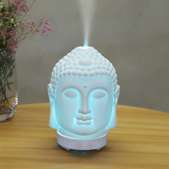 Manufacturer ceramic creative Buddha head aromatherapy machine button remote control WiFi version ultrasonic office home air purification