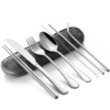 Handheld street tableware stainless steel, straw, chopsticks, silica gel set, Amazon