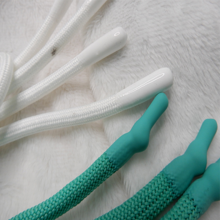 服装帽带裤腰带织带裹亮面或是哑面硅胶软橡胶带卫衣帽绳裤子抽绳